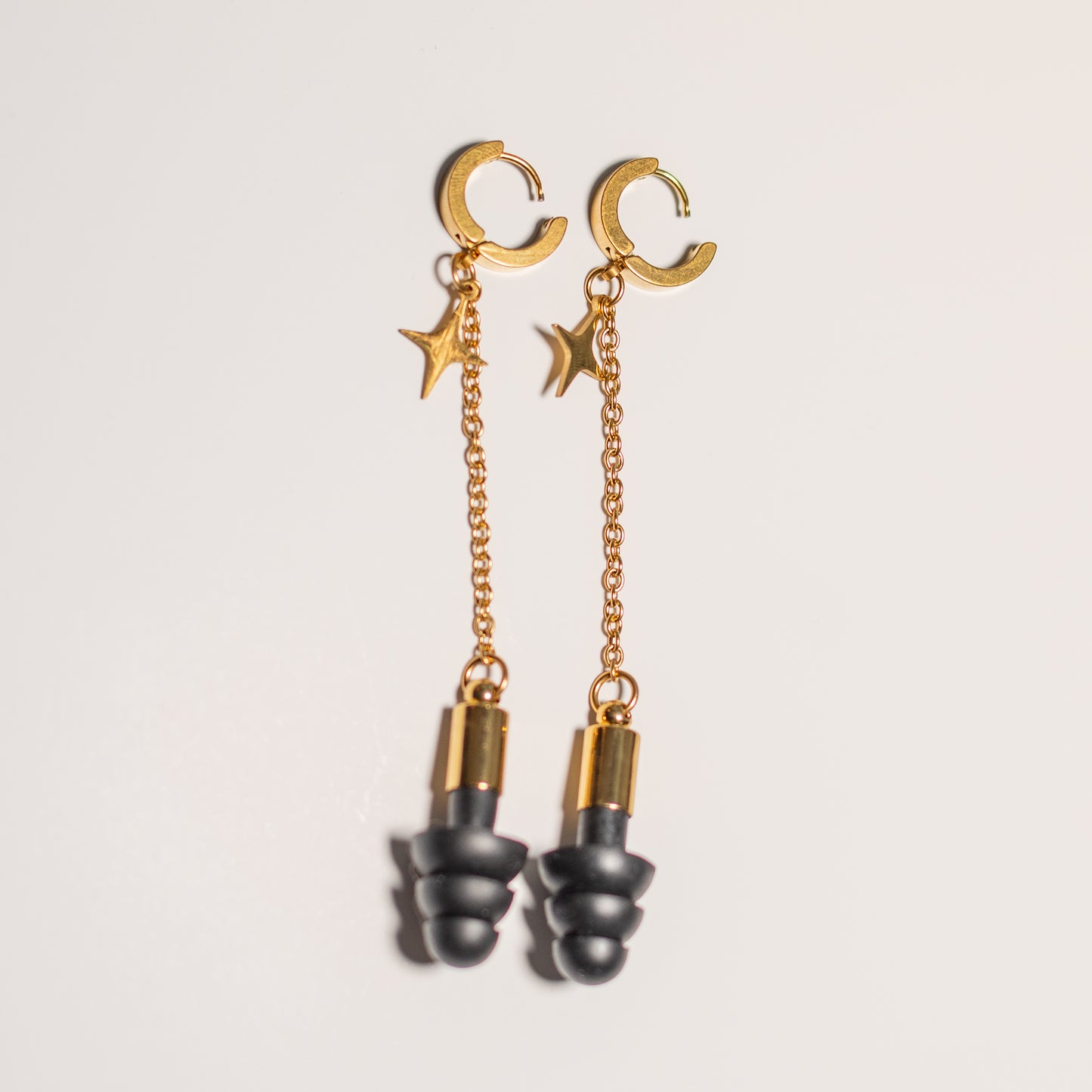 Gold Shimmer Clicker Ear Plug Earrings