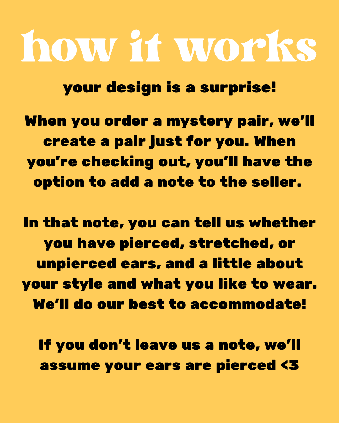 MYSTERY PAIR Ear Plug Earrings (no piercings needed)