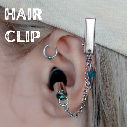 Design-Your-Own Lightning Bolt Ear Plug Earrings (non-piercing options available)