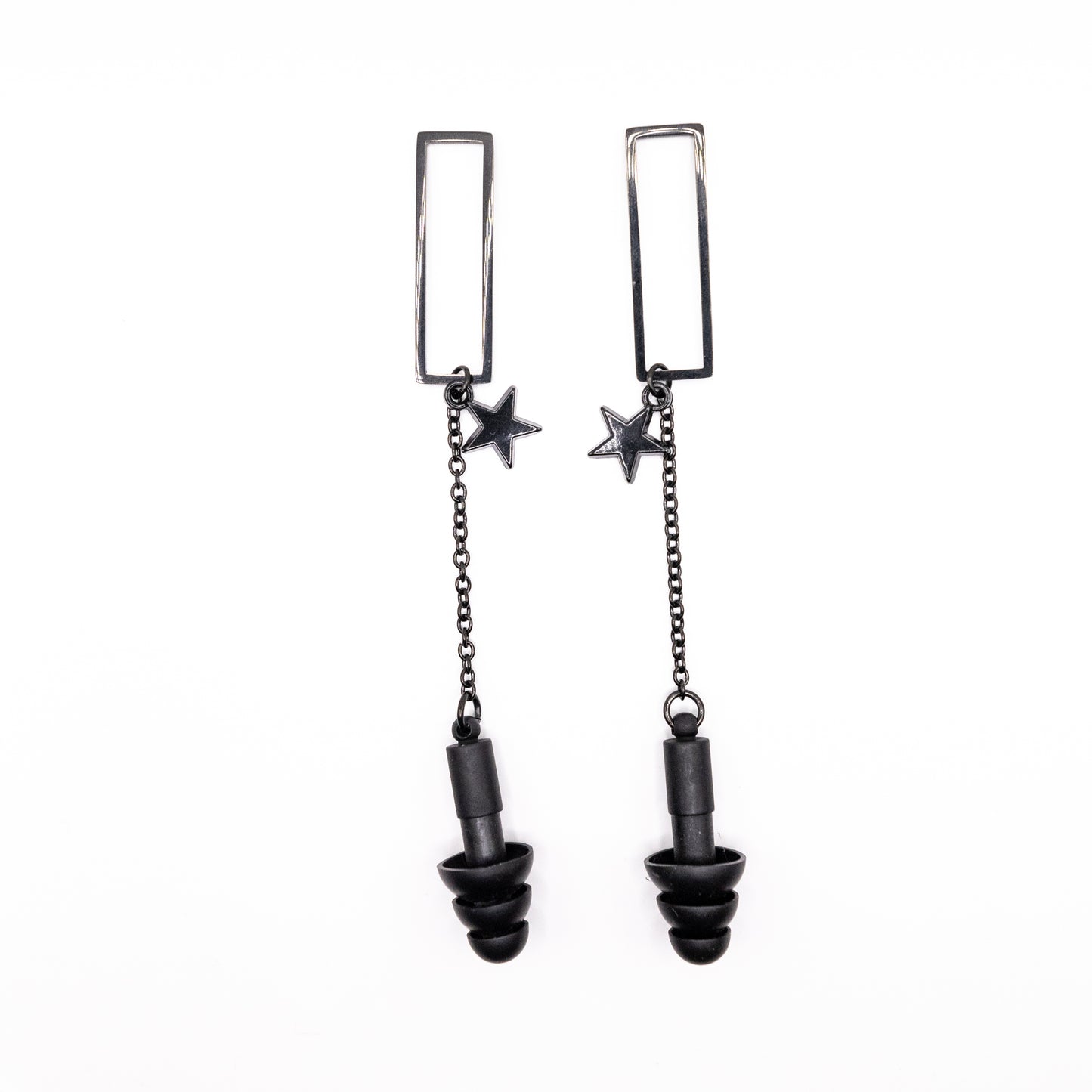 Black Star Ear Plug Ear Crowns (no piercings needed)