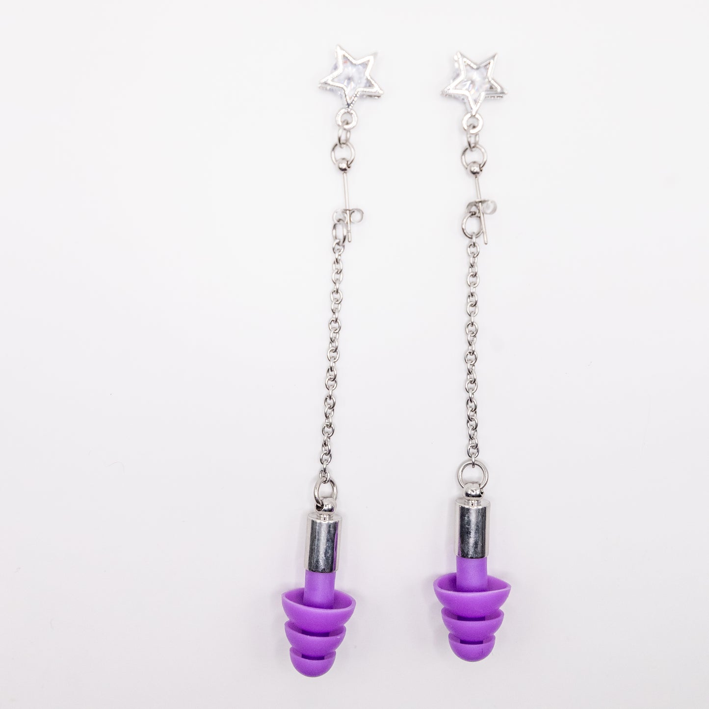 Purple Star Stud Ear Plug Earrings