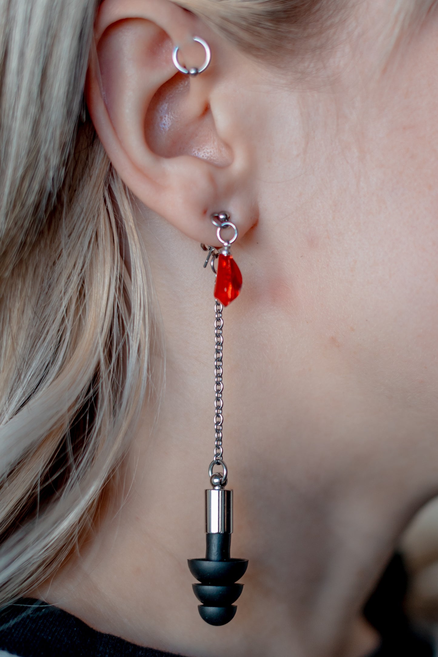 Pomegranate Seed Stud Ear Plug Earrings