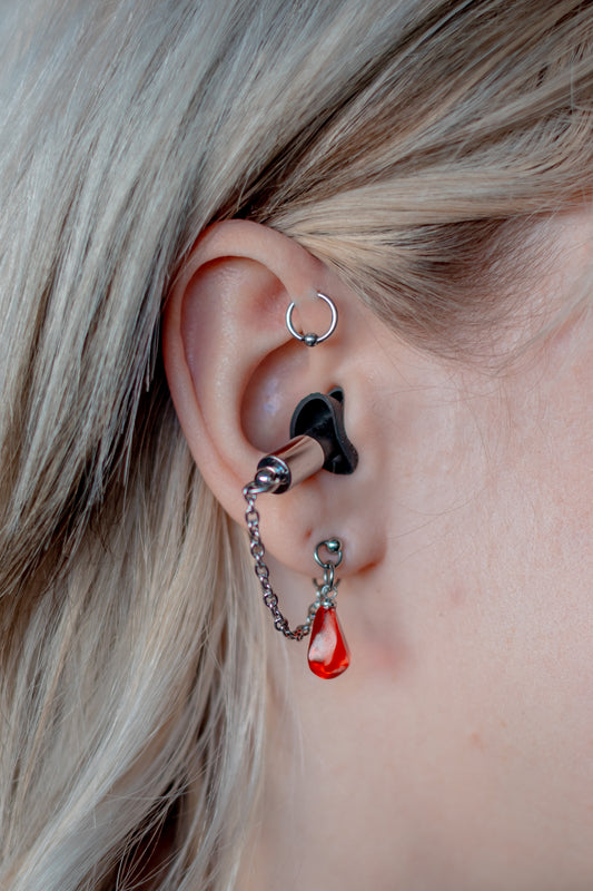 Pomegranate Seed Stud Ear Plug Earrings