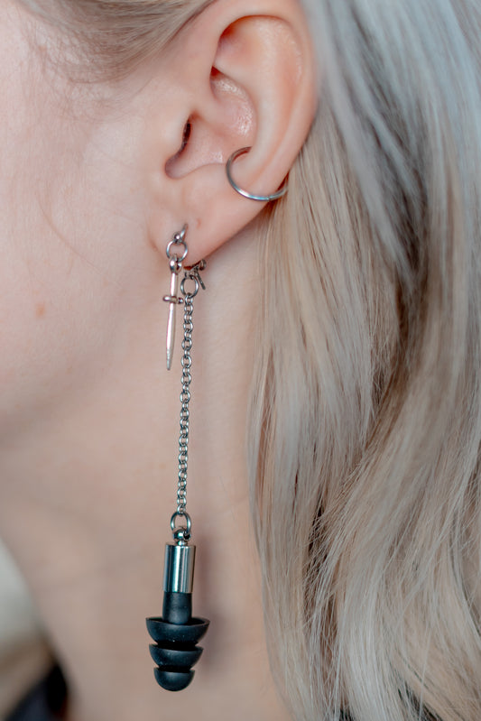 Dagger Stud Ear Plug Earrings
