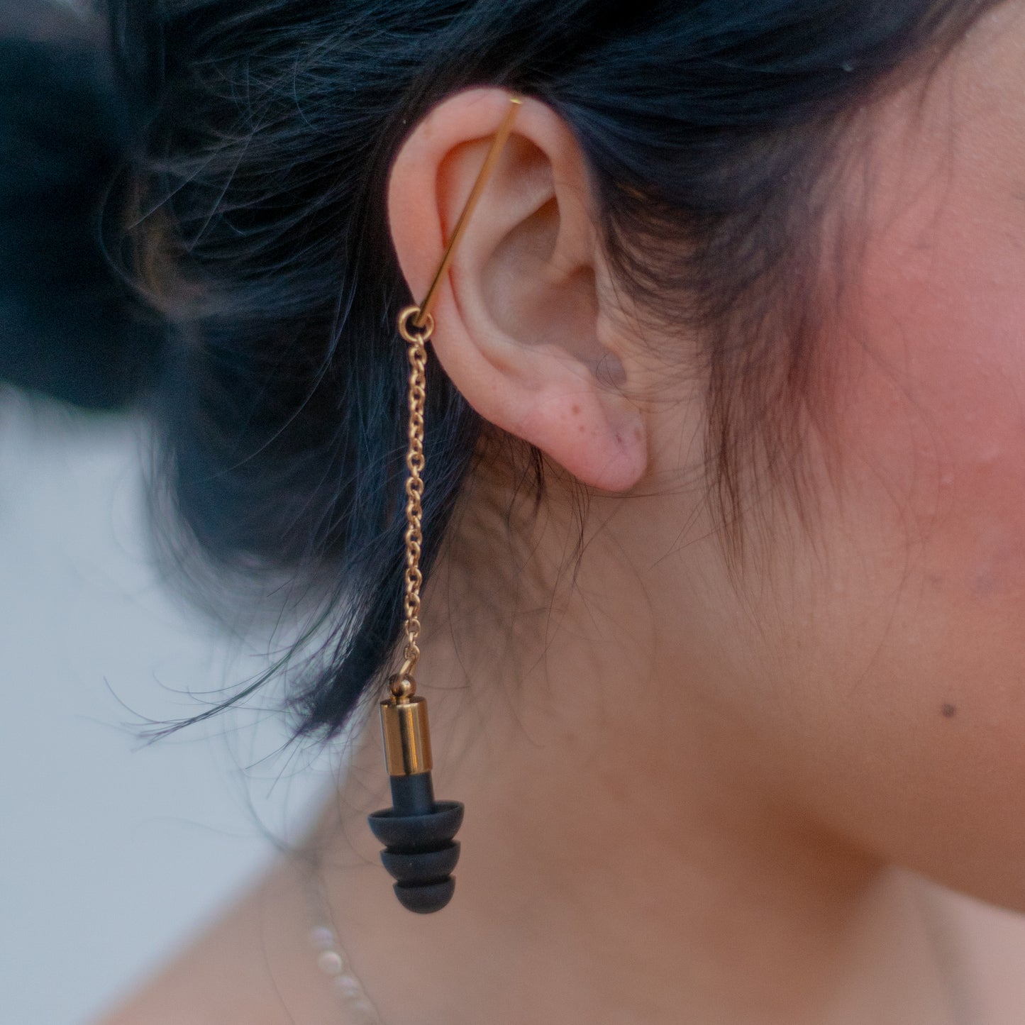 Plain Gold Ear Plug Ear Crowns (no piercings needed)
