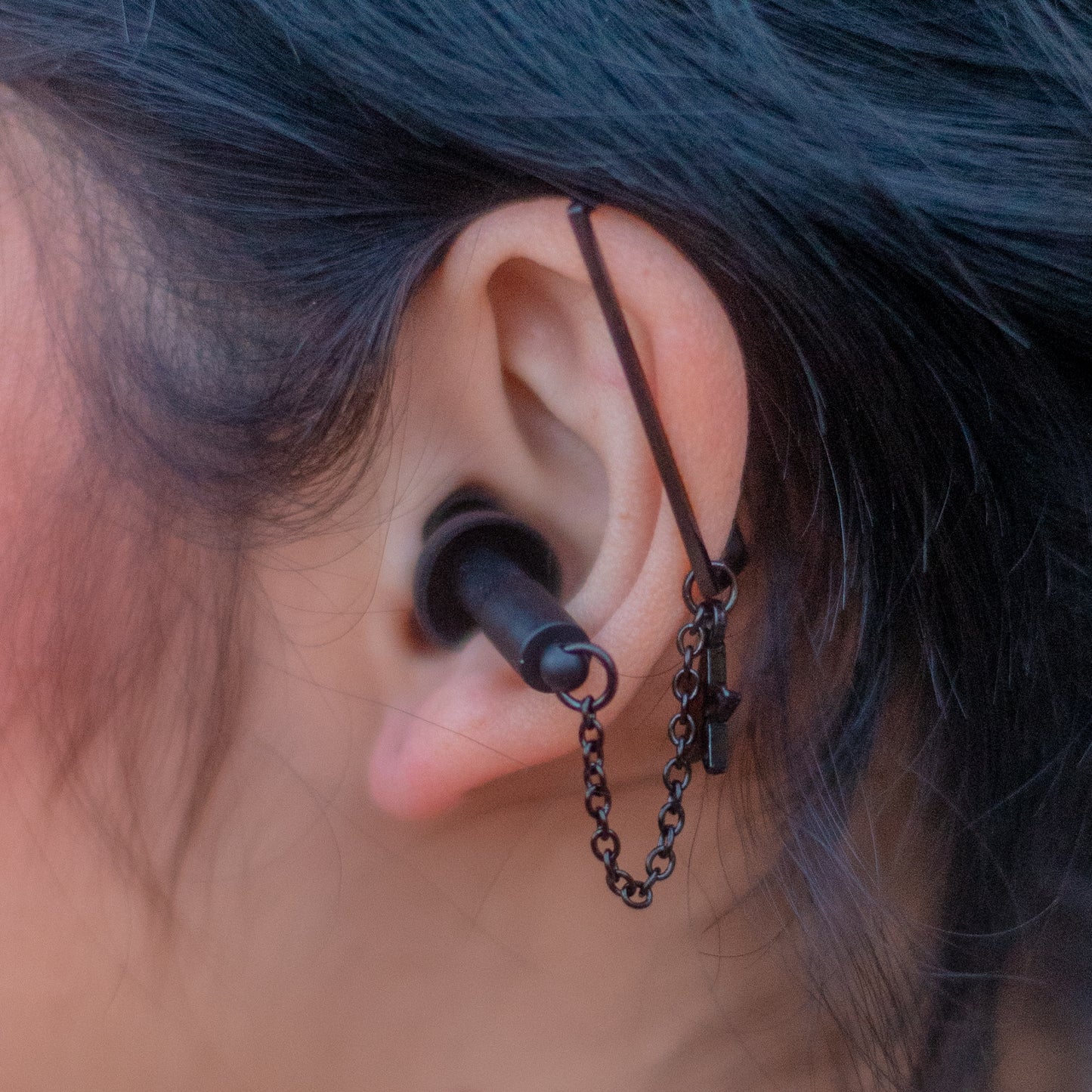 Black Star Ear Plug Ear Crowns (no piercings needed)