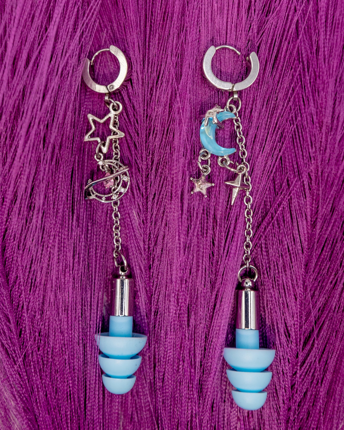 Mismatched Fairy Princess Clicker Ear Plug Earrings (Halloween 2025)